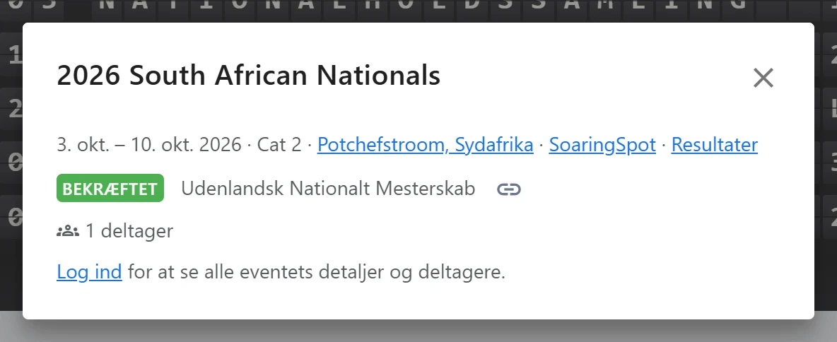 Event-popup for gæster