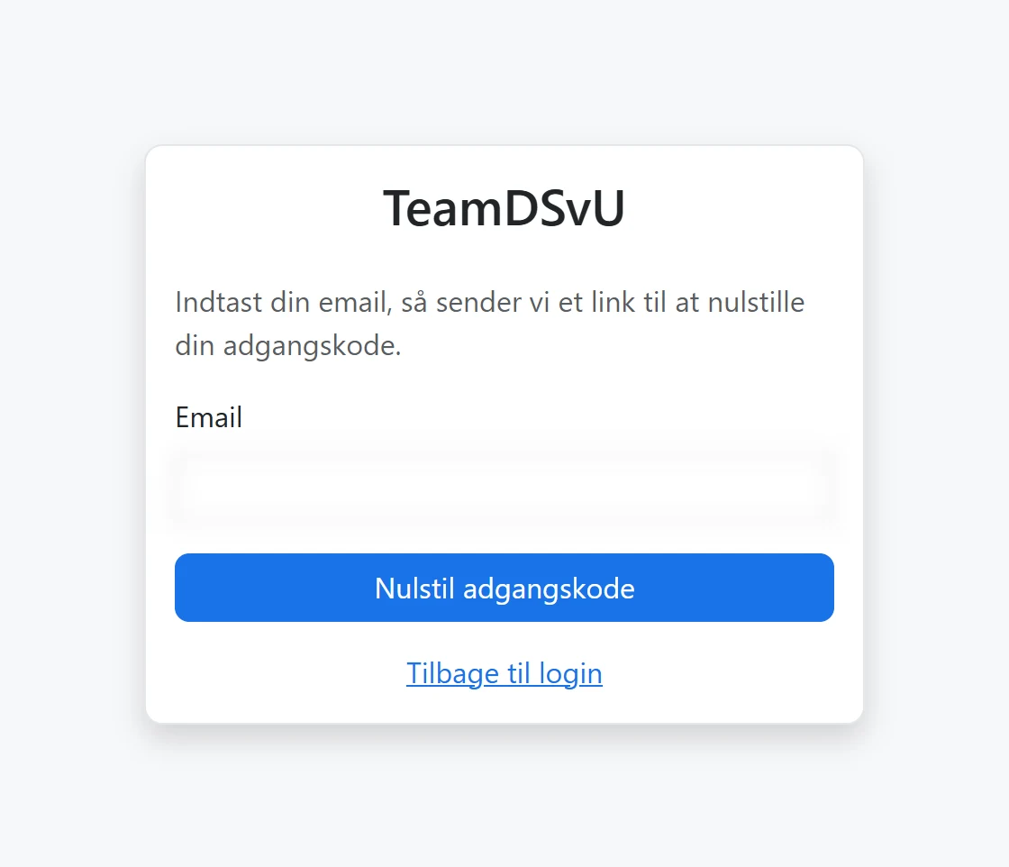 Glemt adgangskode